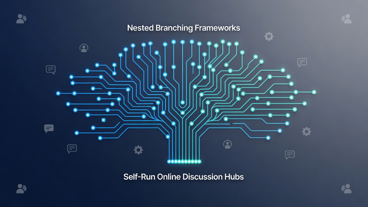 Nested Branching Frameworks for Self-Run Online Discussion Hubs